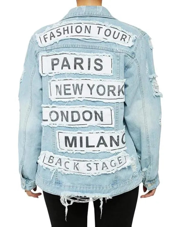 The Valley Persian Style S01 Mercedeh Javid Patchwork Denim Jacket - The America Jackets