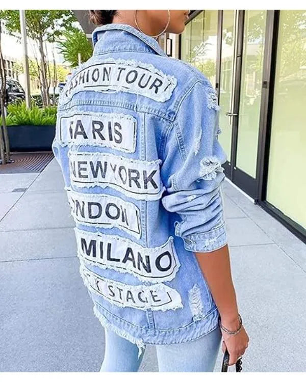 The Valley Persian Style S01 Mercedeh Javid Patchwork Denim Jacket - The America Jackets