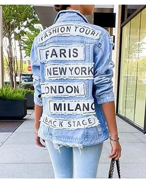 The Valley Persian Style S01 Mercedeh Javid Patchwork Denim Jacket - The America Jackets