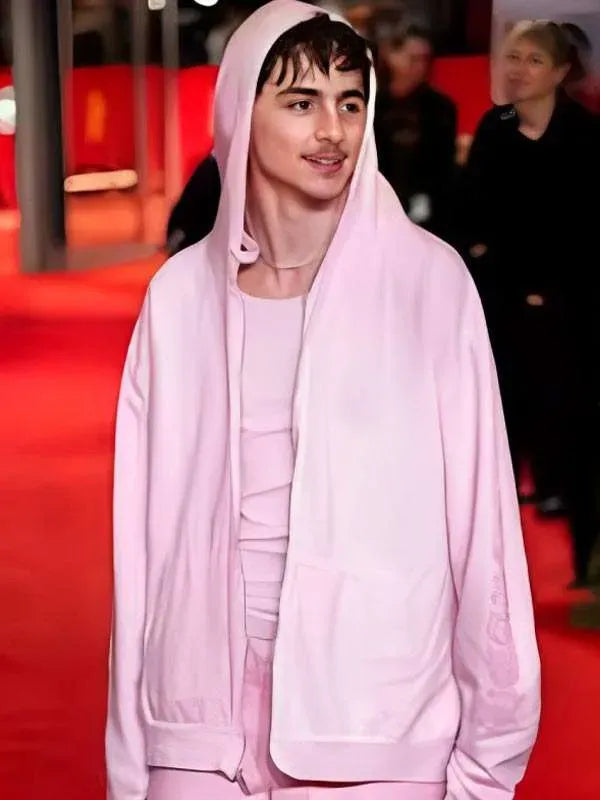 Timothee Chalamet Pink Hoodie