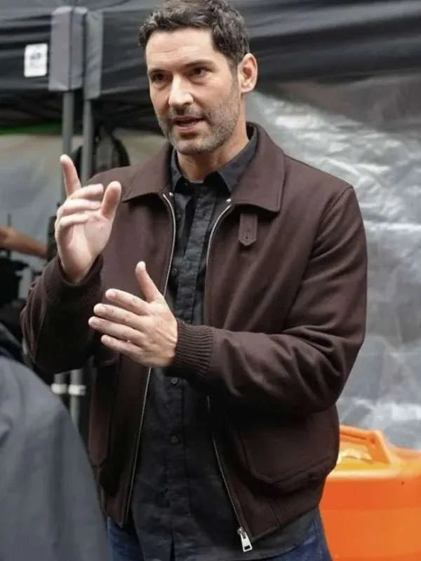 CIA Tom Ellis Brown Bomber Jacket