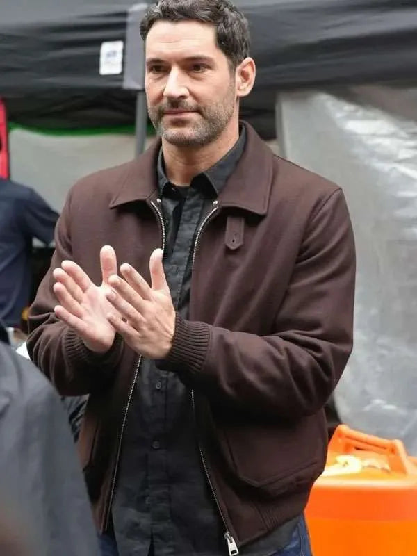 CIA Tom Ellis Brown Bomber Jacket