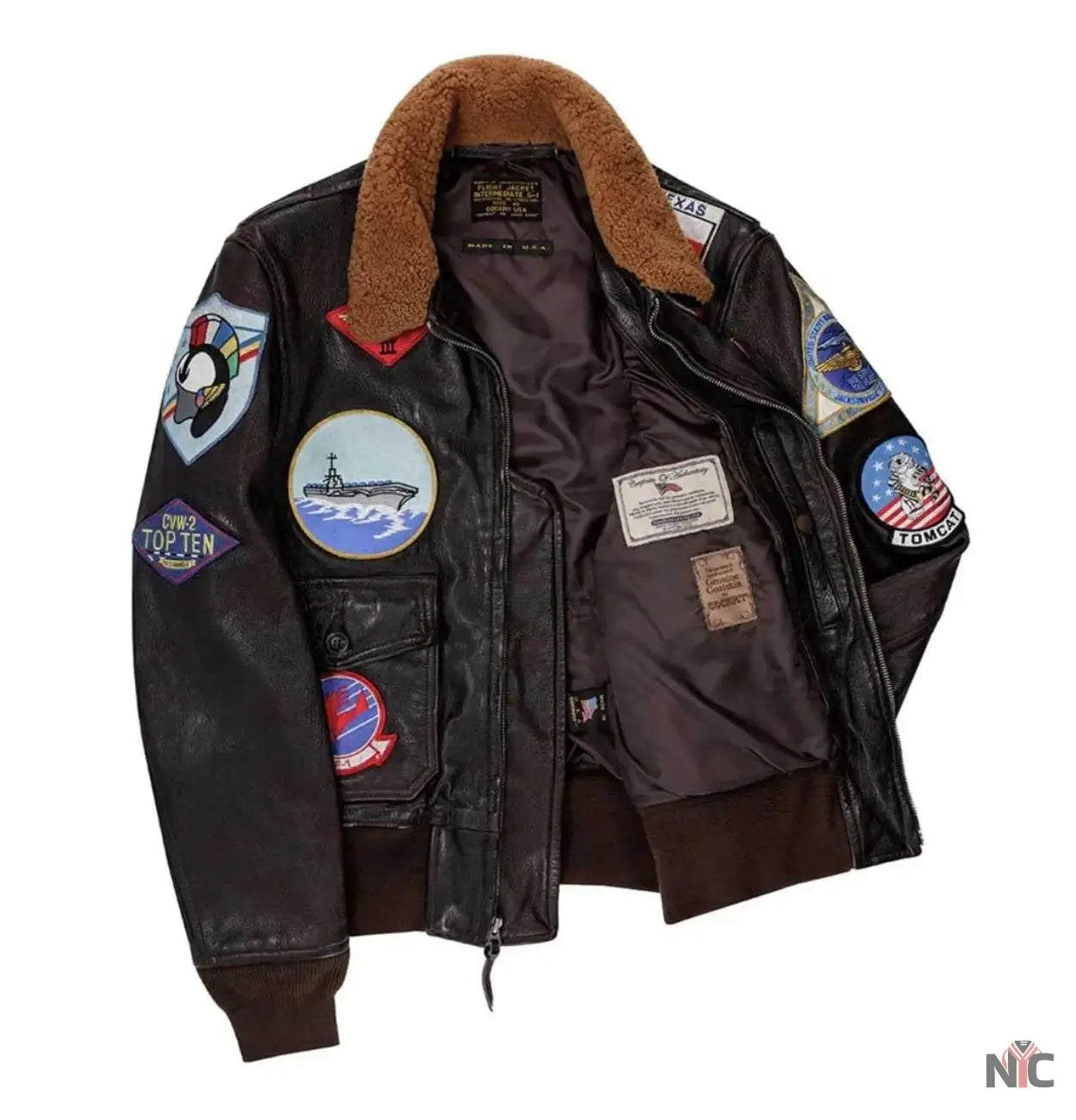 Top Gun-2 Leather Flight Jacket Clanton Jacket