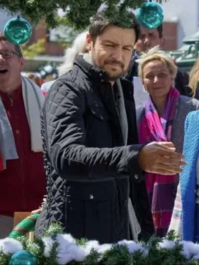 Tyler Hynes Time for Him to Come Home for Christmas Black Jacket