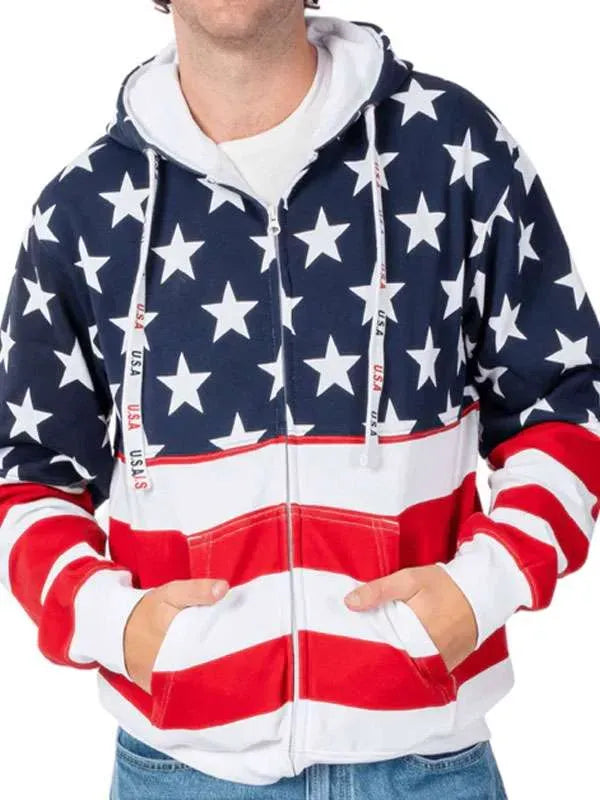 Unisex US Flag Hoodie