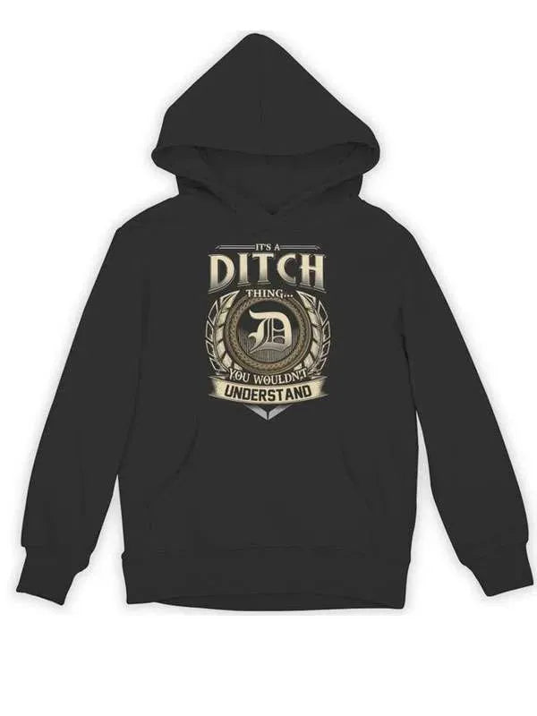 Unisex Black Ditch Hoodie