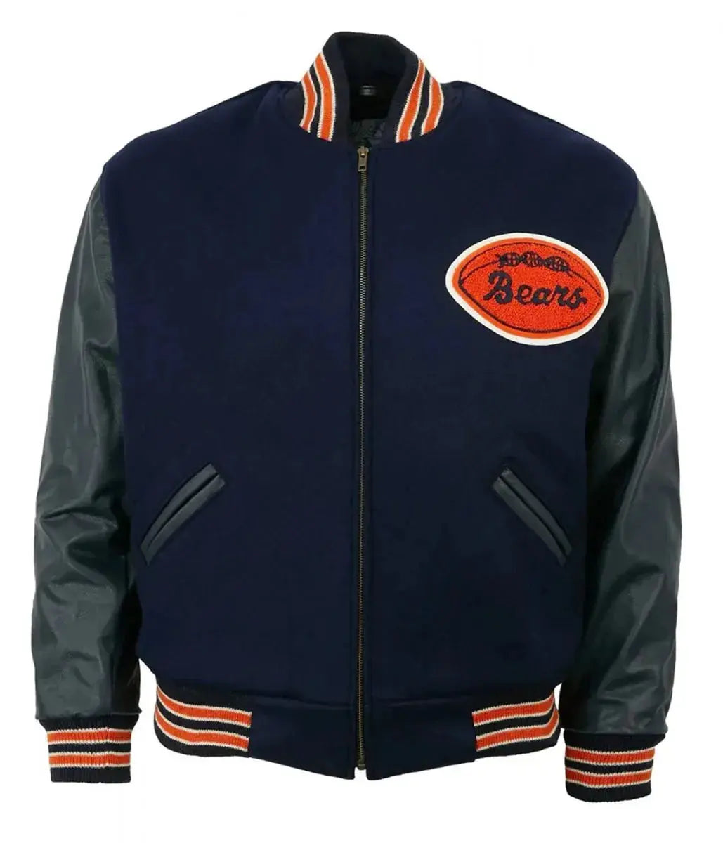 Varsity 1958 Chicago Bears Navy Blue Jacket Rackup