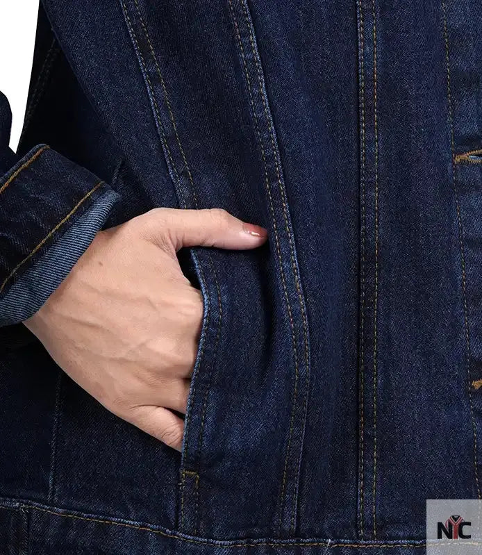 Women's Dark Blue Oversized Denim Jacket Clanton Jacket