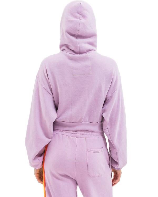 Law and Order Anabella Raye Purple Rainbow Striped Hoodie