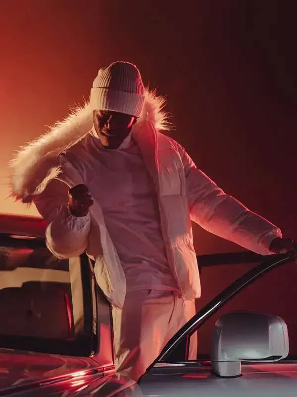 Sidemen Ft. JME: Christmas Drillings White Puffer Jacket