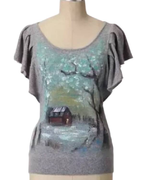 10 Things I Hate About You Leslie Grossman Printed Cottage Sweater - The America Jackets