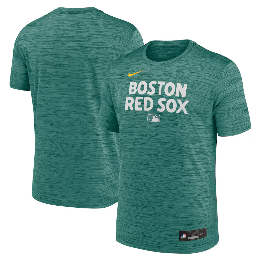 Men’s Boston Red Sox Nike Green 2025 Velocity T-Shirt