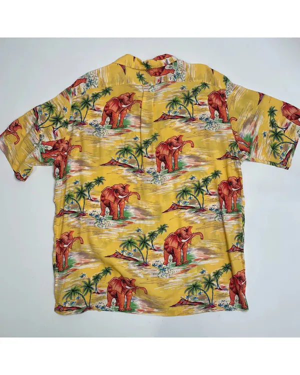 The White Lotus S03 Walton Goggins Elephants Print Shirt