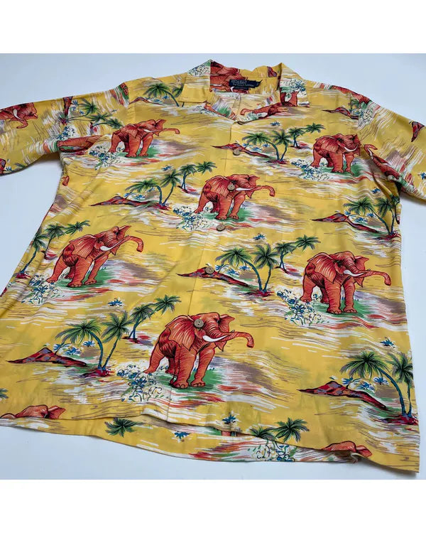 The White Lotus S03 Walton Goggins Elephants Print Shirt